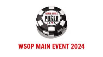 I bilden syns WSOP-loggan samt texten "WSOP Main Event 2024"