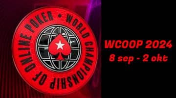 Till vänster i bilden syns loggan för WCOOP. Till höger står texten "WCOOP 2024 8 sep - 2 okt".